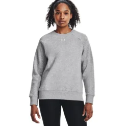 UA Rival Fleece Crew, Pitch Gray