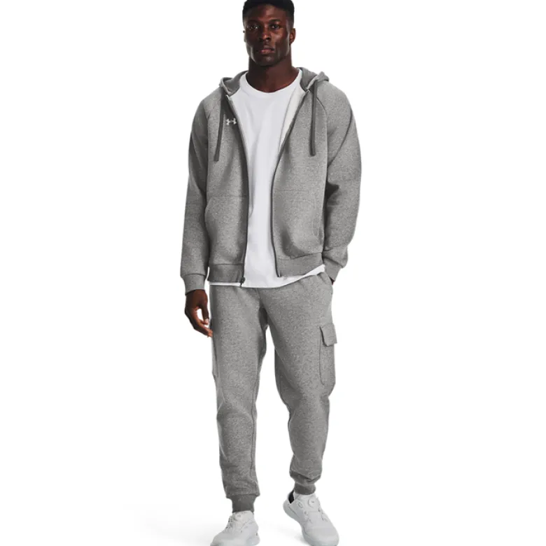 UA Rival Fleece FZ Castlerock Light Heather