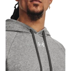 UA Rival Fleece Hoodie Castlerock Light Heather