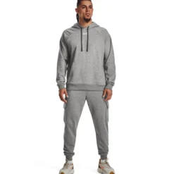 UA Rival Fleece Hoodie Castlerock Light Heather