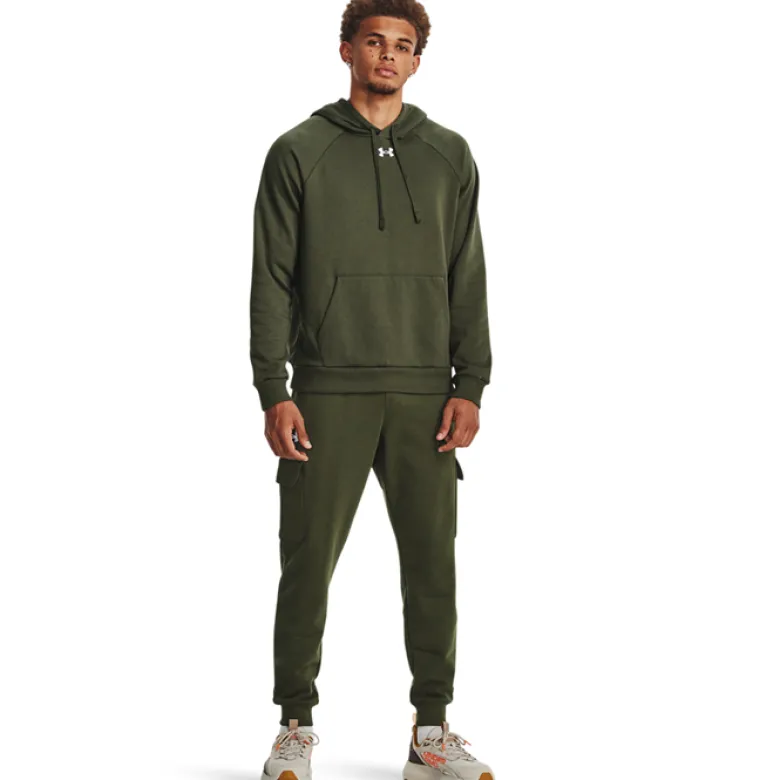 UA Rival Fleece Hoodie Marine OD Green