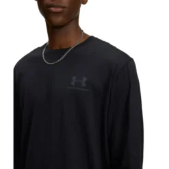 UA Sportstyle Left Chest LS Black