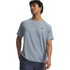 UA Tech Textured SS Blue Wind