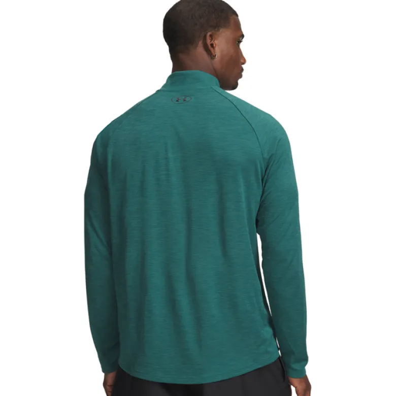 UA Tech Textured 1/2 Zip, Rack Green