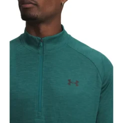 UA Tech Textured 1/2 Zip, Rack Green