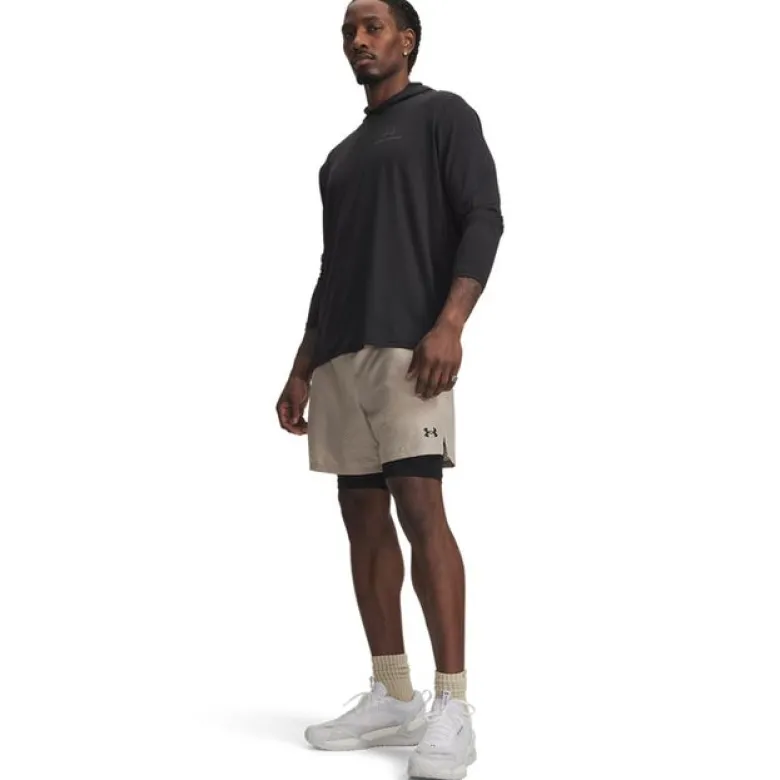 UA Vanish Wven Short 2.0 2n1 Timberwolf Taupe