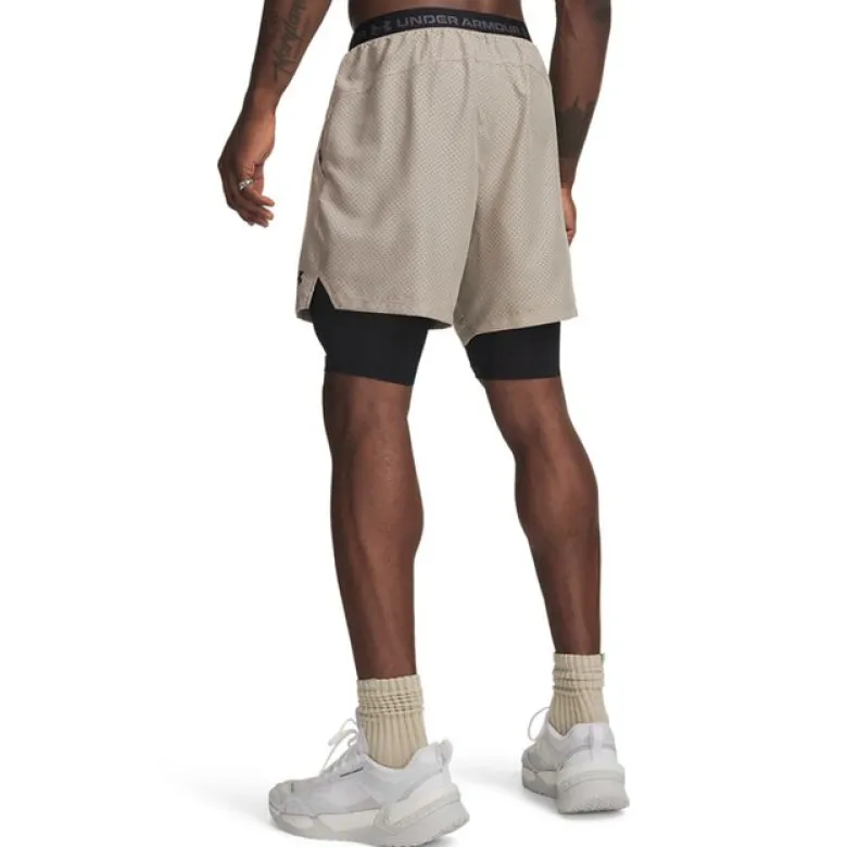 UA Vanish Wven Short 2.0 2n1 Timberwolf Taupe