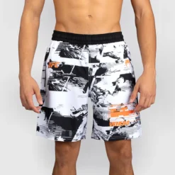 UFC Zenith by Venum Fight Week Training Shorts Black/White/Orange