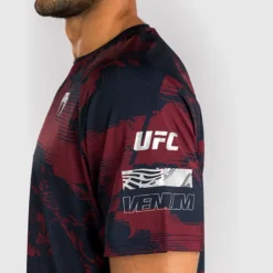 UFC Zenith Fight Week Dry Tech T-shirt Navy Blue/Burgundy/Silver
