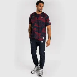 UFC Zenith Fight Week Dry Tech T-shirt Navy Blue/Burgundy/Silver