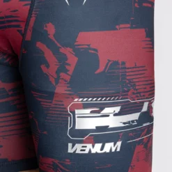 UFC Zenith Fight Week Vale Tudo Shorts Navy Blue/Burgundy/Silver