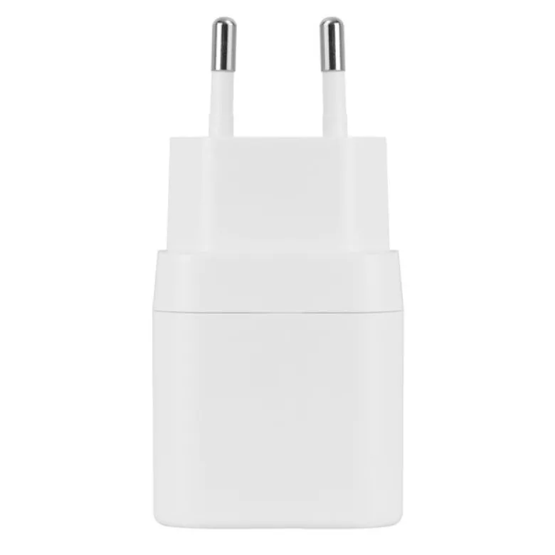 USB-Väggladdare 1x USB-A 18W, 1x USB-C PD 20W, Vit