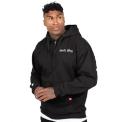 Utah Zipped Hoodie, black