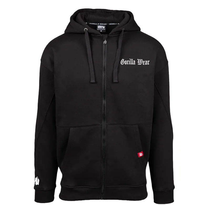 Utah Zipped Hoodie, black