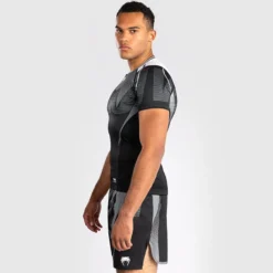 Venum Adrenaline Rashguards Shortsleeves Black/Silver Grey