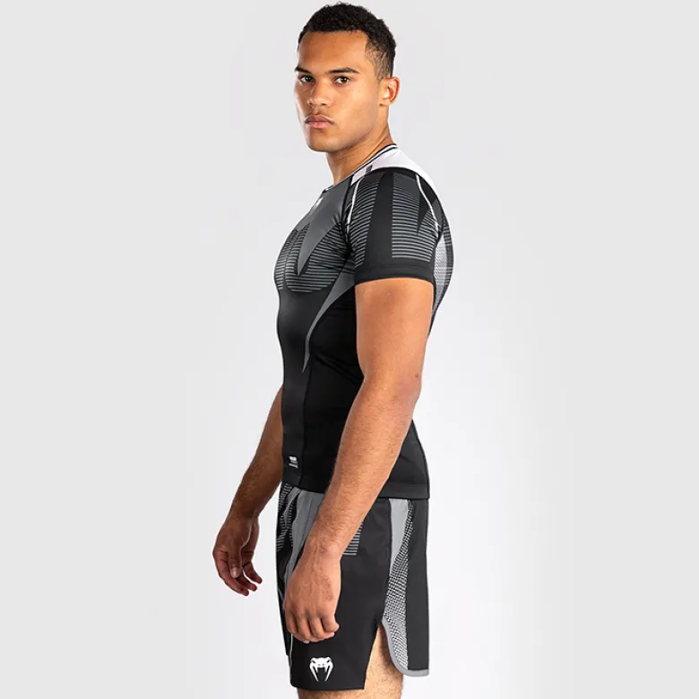 Venum Adrenaline Rashguards Shortsleeves Black/Silver Grey