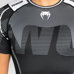 Venum Adrenaline Rashguards Shortsleeves Black/Silver Grey