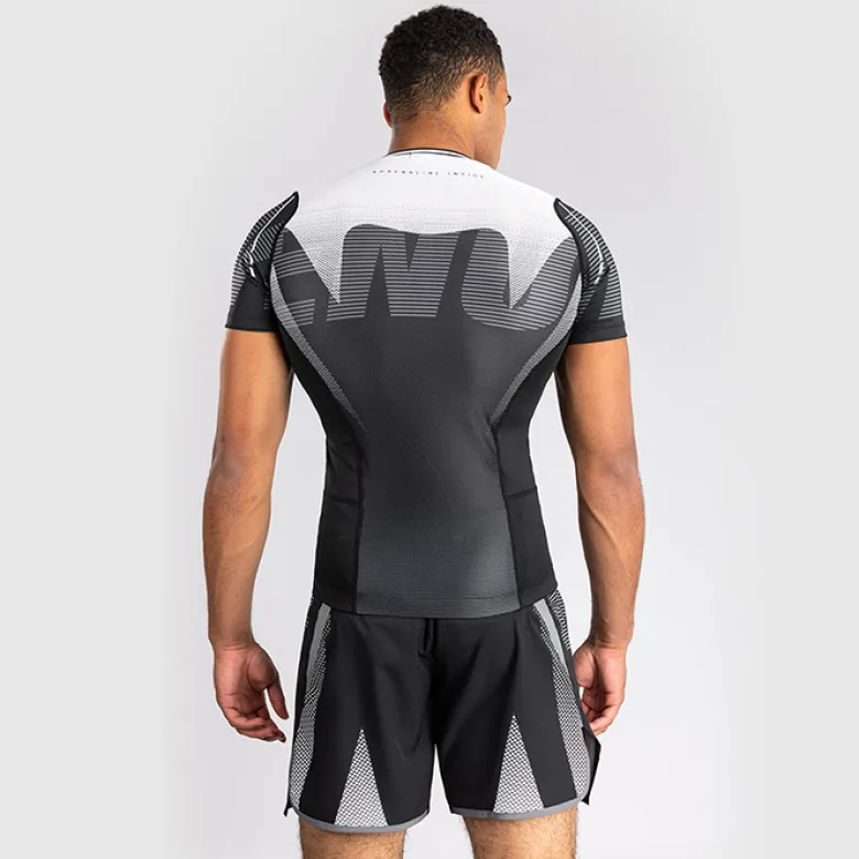 Venum Adrenaline Rashguards Shortsleeves Black/Silver Grey