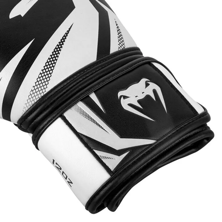 Venum Challenger 3.0 Boxing Gloves - Black/White, 12oz