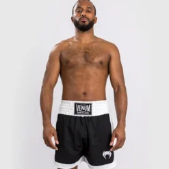 Venum Classic Boxing Shorts, Black/White
