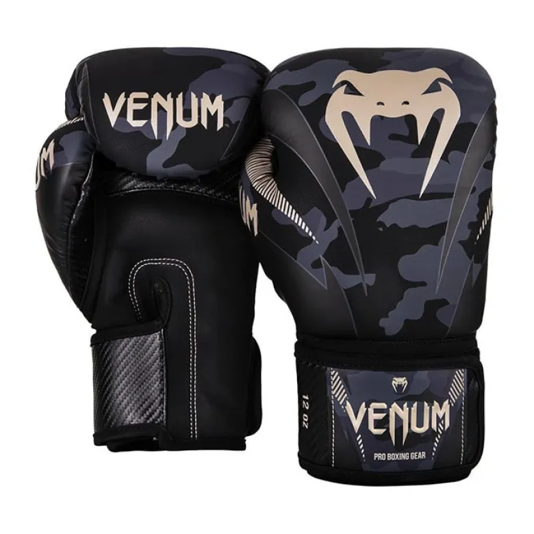 Venum Impact Boxing Gloves, Dark Camo/Sand