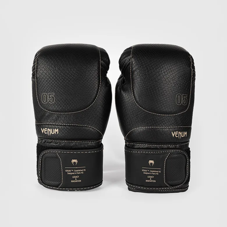 Venum Impact Evo Scales Boxing Gloves Black