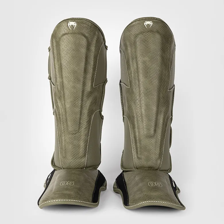 Venum Impact Evo Scales Shinguards Army Green