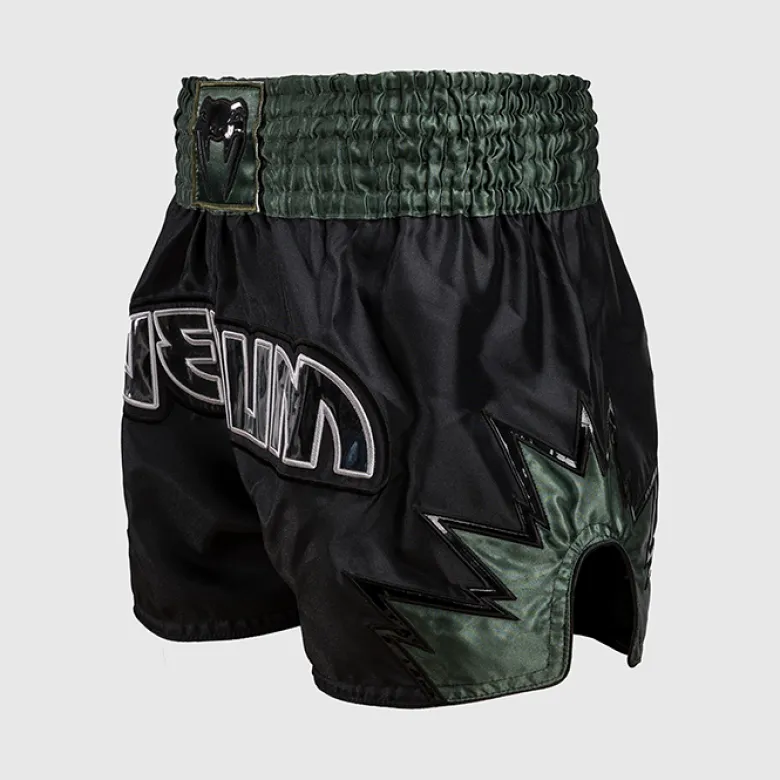 Venum Inferno Muay Thai Shorts Deep Black/Khaki