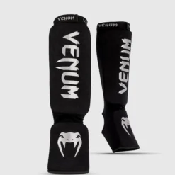 Venum Kontact Shin Guards Black/Silver