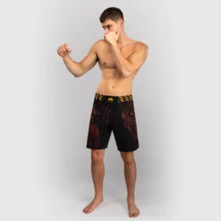 Venum Quetzal Fury Fightshorts Black/Fury Red/Tangerine