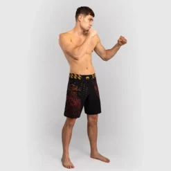 Venum Quetzal Fury Fightshorts Black/Fury Red/Tangerine