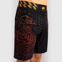 Venum Quetzal Fury Fightshorts Black/Fury Red/Tangerine