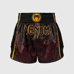 Venum Quetzal Fury Muay Thai Shorts Black/Fury Red/Tangerine