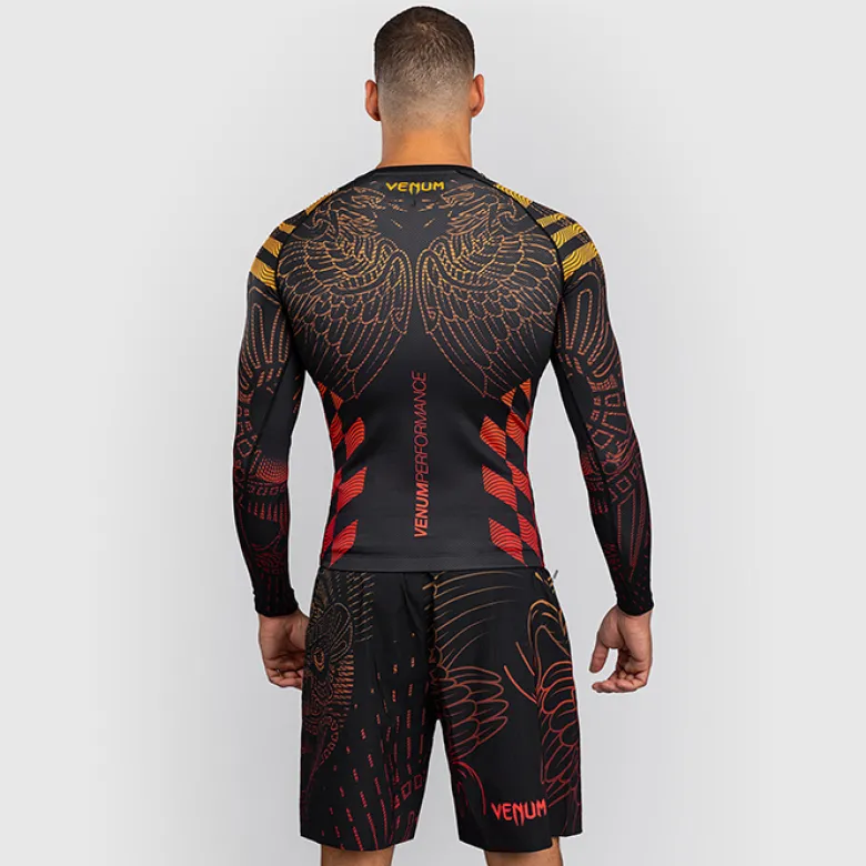 Venum Quetzal Fury Rashguards Longsleeves Black/Fury Red/Tangerine