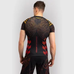 Venum Quetzal Fury Rashguards Shortsleeve Black/Fury Red/Tangerine