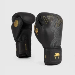 Venum Serpenti Boxing Gloves Black/Silver/Gold