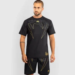 Venum Serpenti Dry Tech T-shirt Black/Silver/Gold