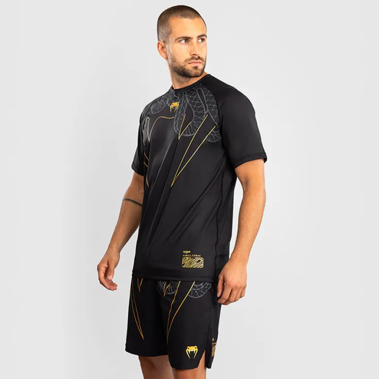 Venum Serpenti Dry Tech T-shirt Black/Silver/Gold
