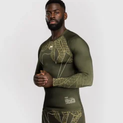 Venum Serpenti Rashguards Long Sleeves Kaki/Bronze/Ivory