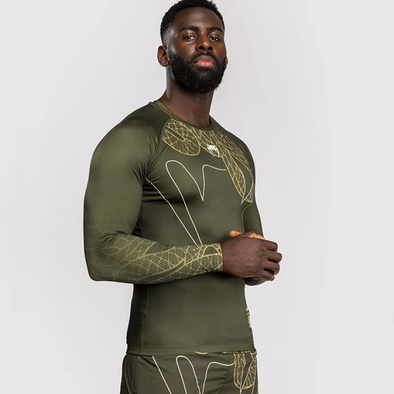 Venum Serpenti Rashguards Long Sleeves Kaki/Bronze/Ivory