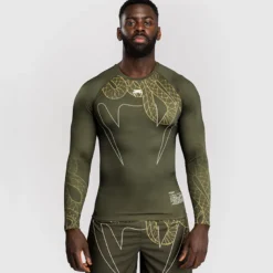 Venum Serpenti Rashguards Long Sleeves Kaki/Bronze/Ivory