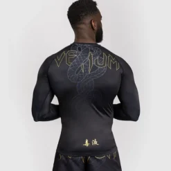 Venum Serpenti Rashguards Long Sleeves Black/Silver/Gold