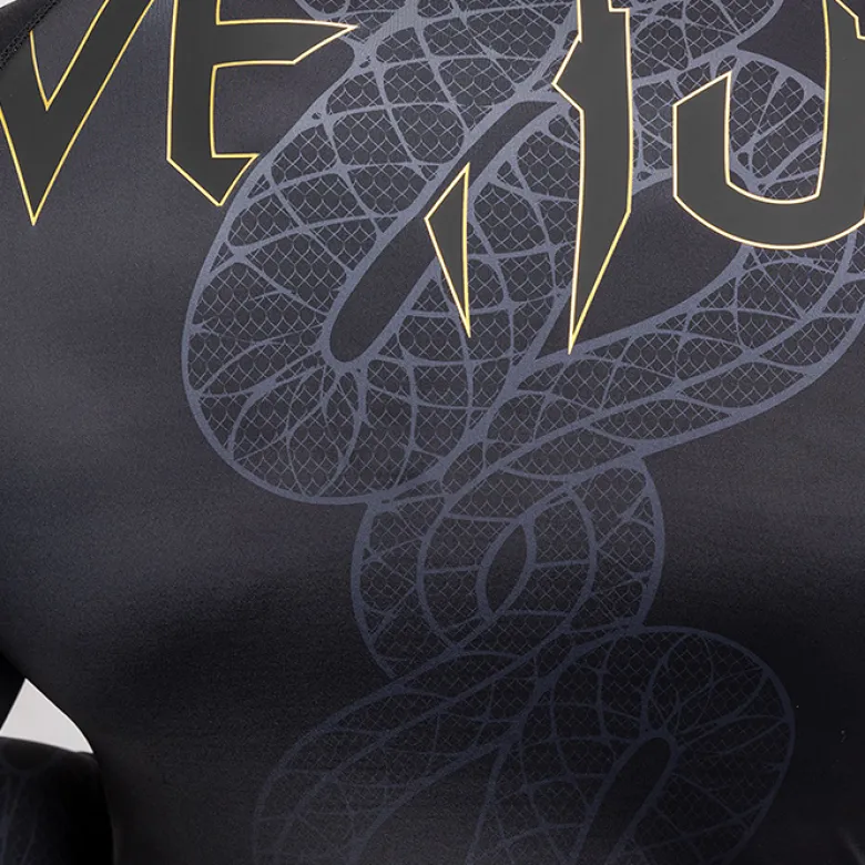 Venum Serpenti Rashguards Long Sleeves Black/Silver/Gold