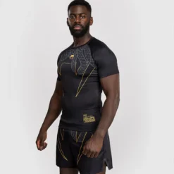 Venum Serpenti Rashguards Short Sleeves Black/Silver/Gold