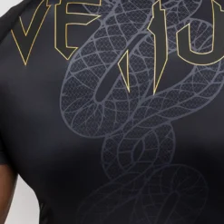 Venum Serpenti Rashguards Short Sleeves Black/Silver/Gold