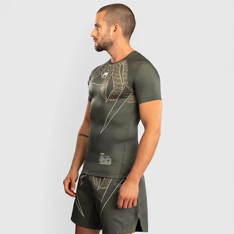 Venum Serpenti Rashguards Short Sleeves Kaki/Bronze/Ivory