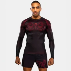 Venum Spectre Long Sleeve Rashguard Black/Red