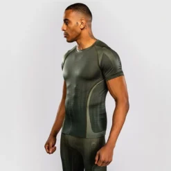 Venum Stealth Short Sleeves Rashguards Khaki/Dark Green