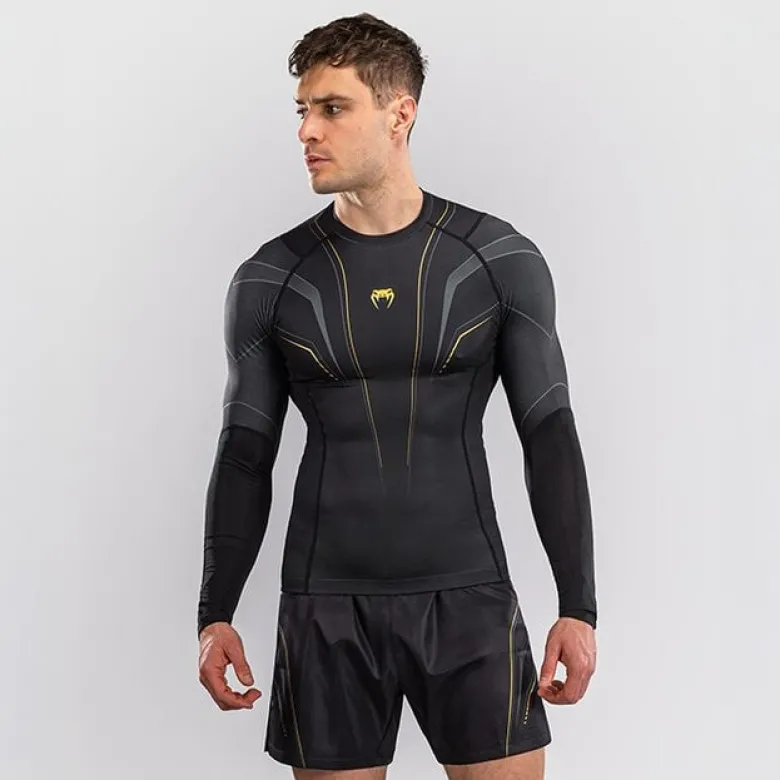 Venum Streamline Long Sleeve Rashguard Black/Gold