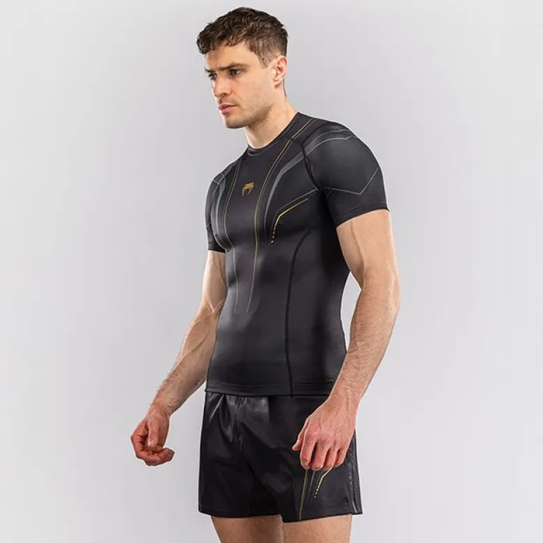 Venum Streamline Short Sleeves Rashguards Black/Gold